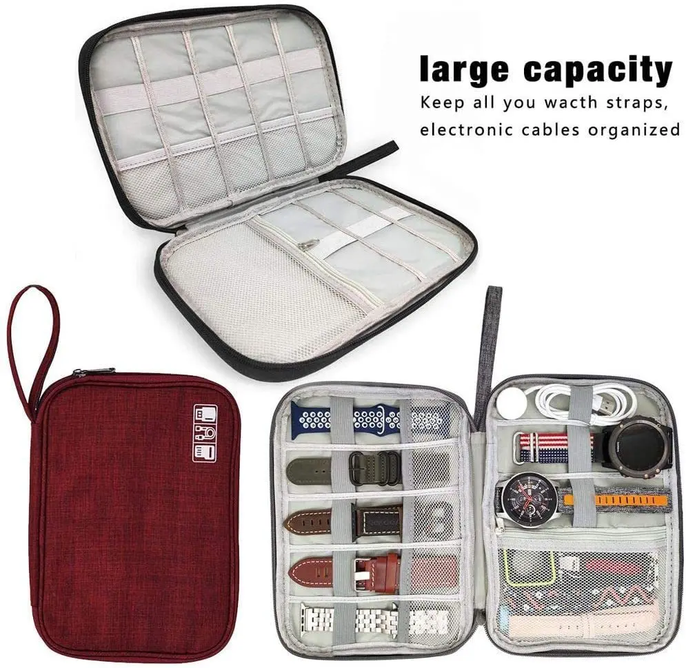 Watchcase bag Multifunction Travel Carrying for Apple Watch Strap Band Storage Bag Pouch Portable Case Box for Samsung watchband