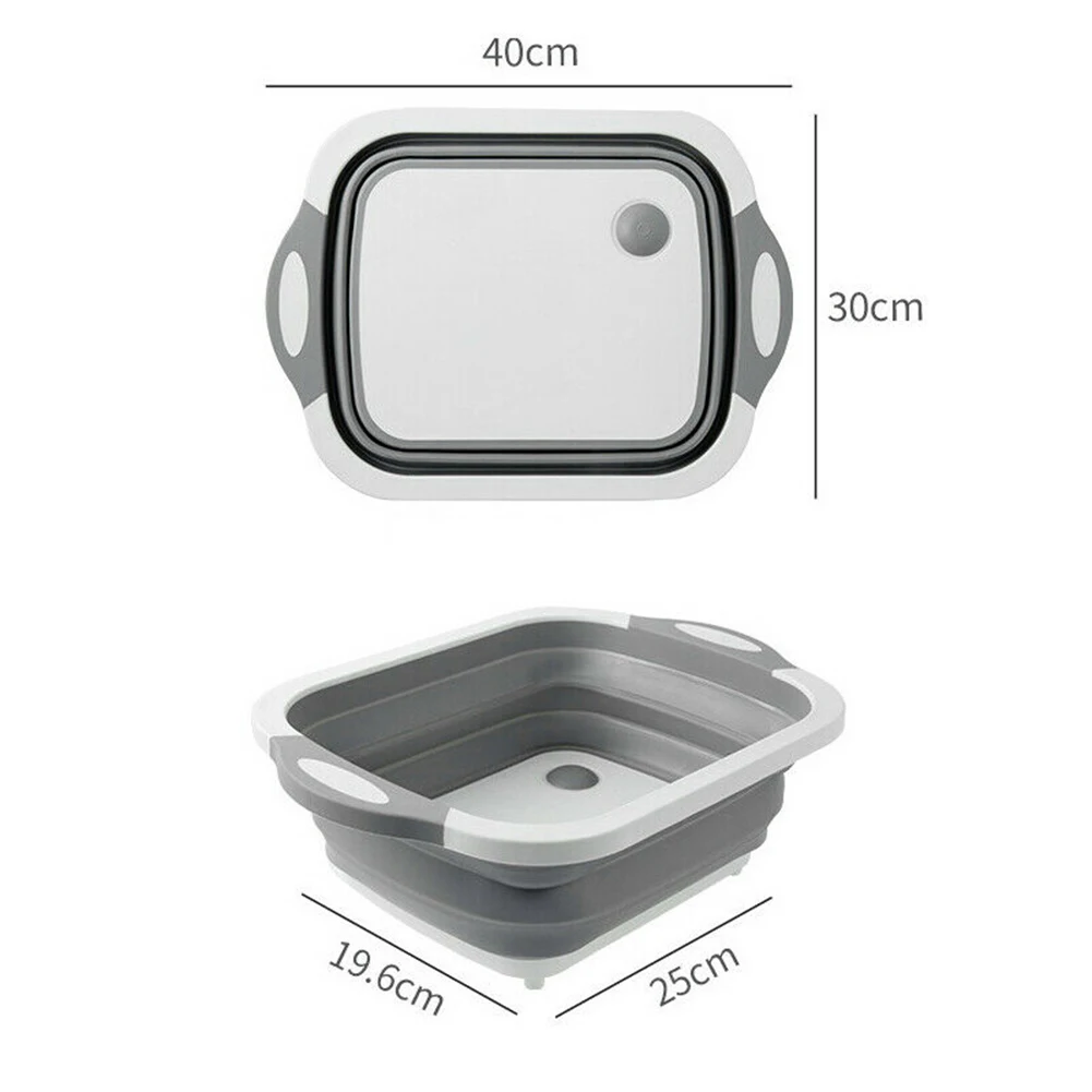 

Kitchen Cutting Boards Washable Camping Chopping Stand Kitchen Organizer Folding Chopping Blocks Foldable Silicone Cutting Board