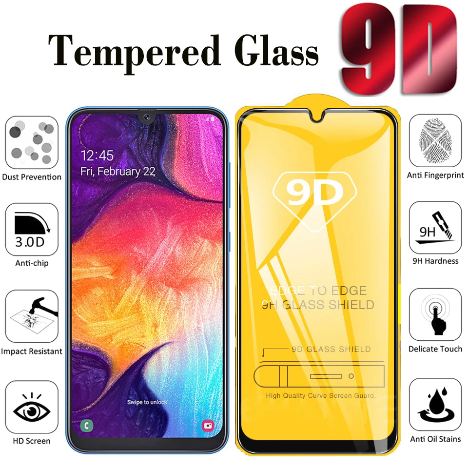 Закаленное стекло с полным покрытием 9D для Samsung Galaxy J4 J6 J7 J8 A8 Plus A750 A2 j2core j5 j7 Prime J260