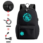 Студенческий школьный рюкзак AJAX для девочек и мальчиков-подростков, Холщовый мужской портфель с USB-разъемом и защитой от кражи для ноутбука