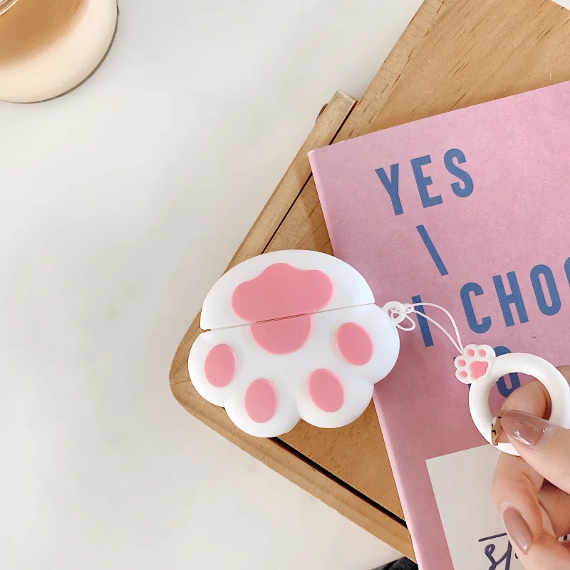 Чехол для AirPods pro с милым мультяшным котом, беспроводные наушники, зарядное устройство, чехол для Apple Airpods 3, силиконовый чехол, ремень на палец