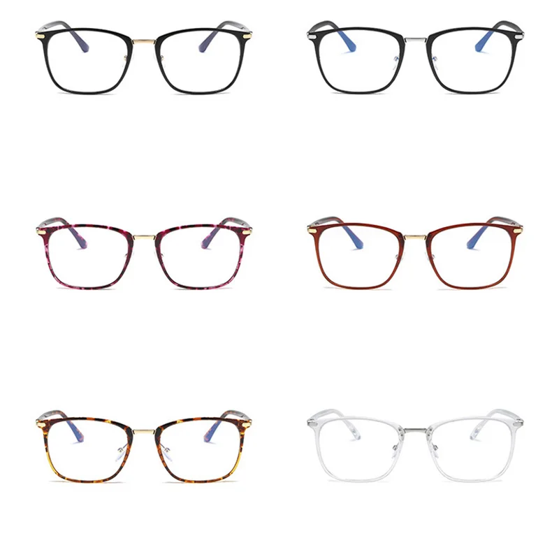FS 2020 New Portable Optical Fashion Glasses Women Men Vintage Square Frame Eyeglass Simple Design Decoration Eyewear