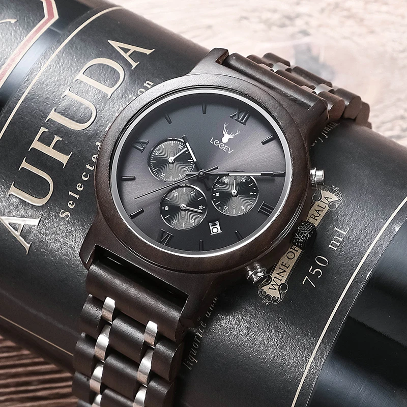 Мужские деревянные часы от ведущего бренда роскошные модные военные наручные с