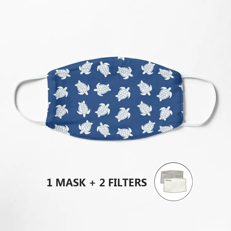 

Navy sea Mask Pm2.5 Filters Prints Masks Face Unisex Dust-proof Mouth Cover