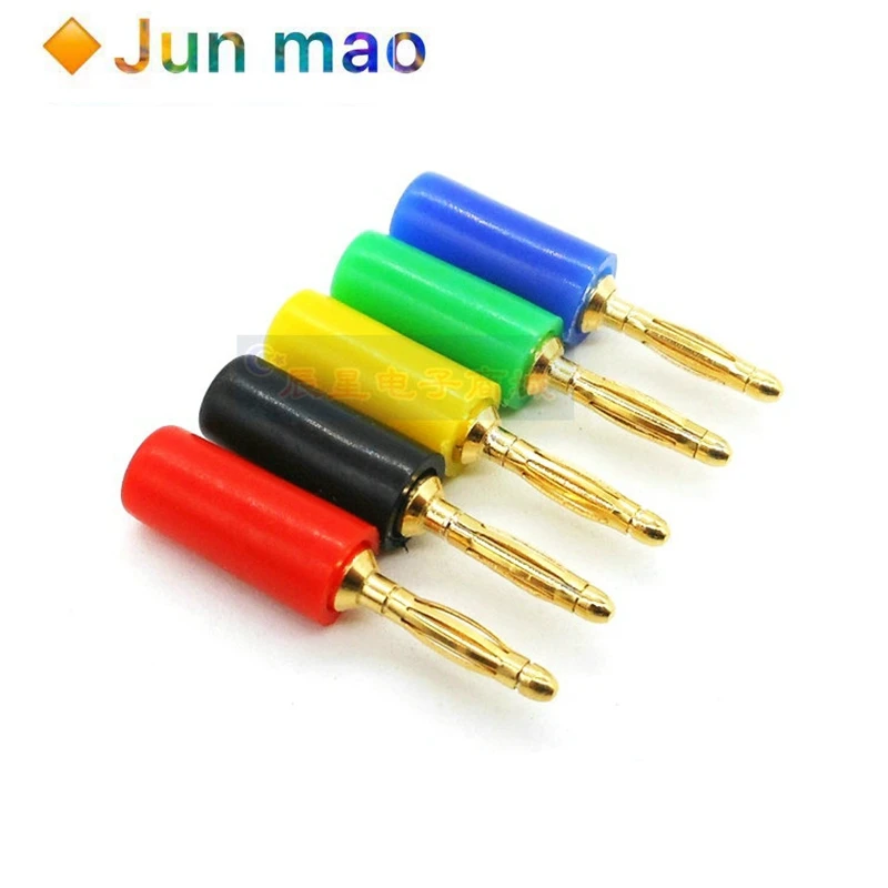 5PCS Pure copper plated real Gold 2mm banana plug high insulation panel lantern head K2 test | Обустройство дома
