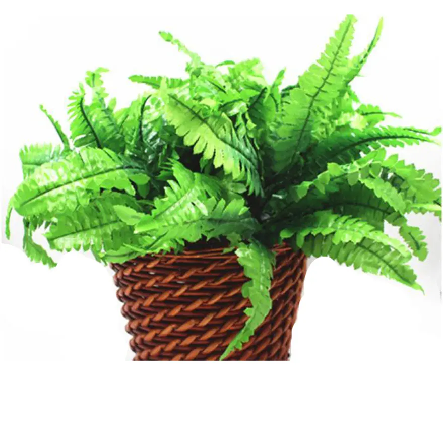 1pcs 7Branches Fake Water Plants Boston Fern Bouquet Plastic Party Decorations Home Garden Decoration Indoor Holiday Furnishings | Дом и сад