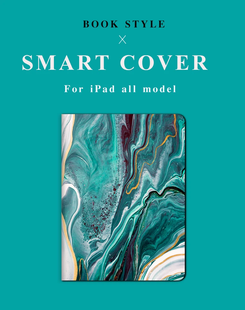 Мрамор Чехол-книжка с откидной крышкой чехол для ipad воздуха Air2 Pro 9,7 10,5 11 12,9 Мини-Платье на возраст 2, 3, 4, 5, планшетный ПК чехол для ipad 9,7