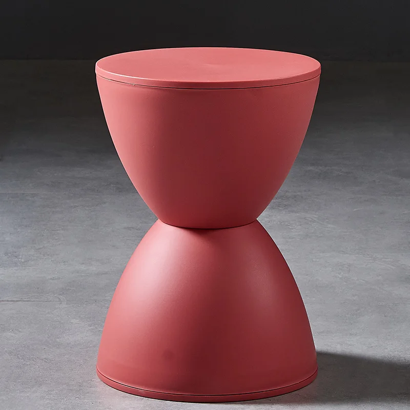 Скандинавский пластиковый табурет для гостиной круглый современный удобный