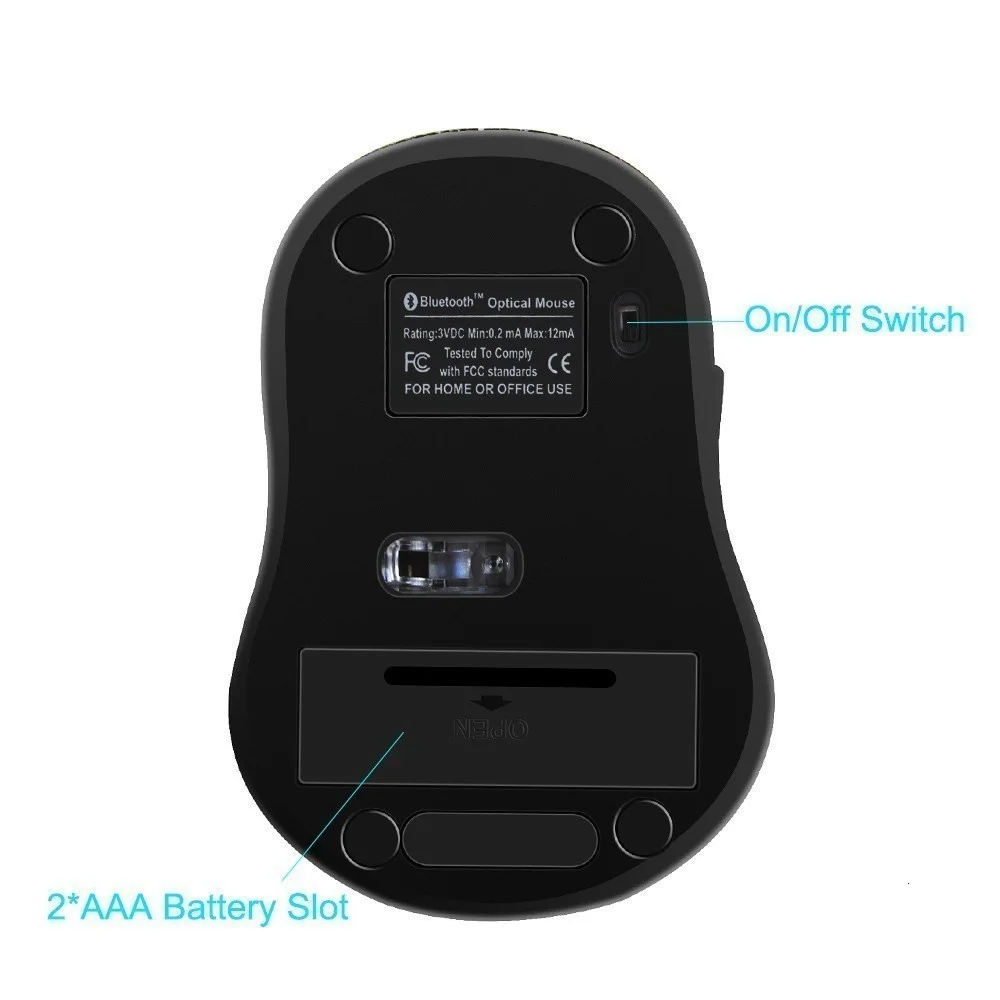 Bluetooth 1600 беспроводная мышь DPI компьютерная 6D для ПК игровая с ноутбука MacBook