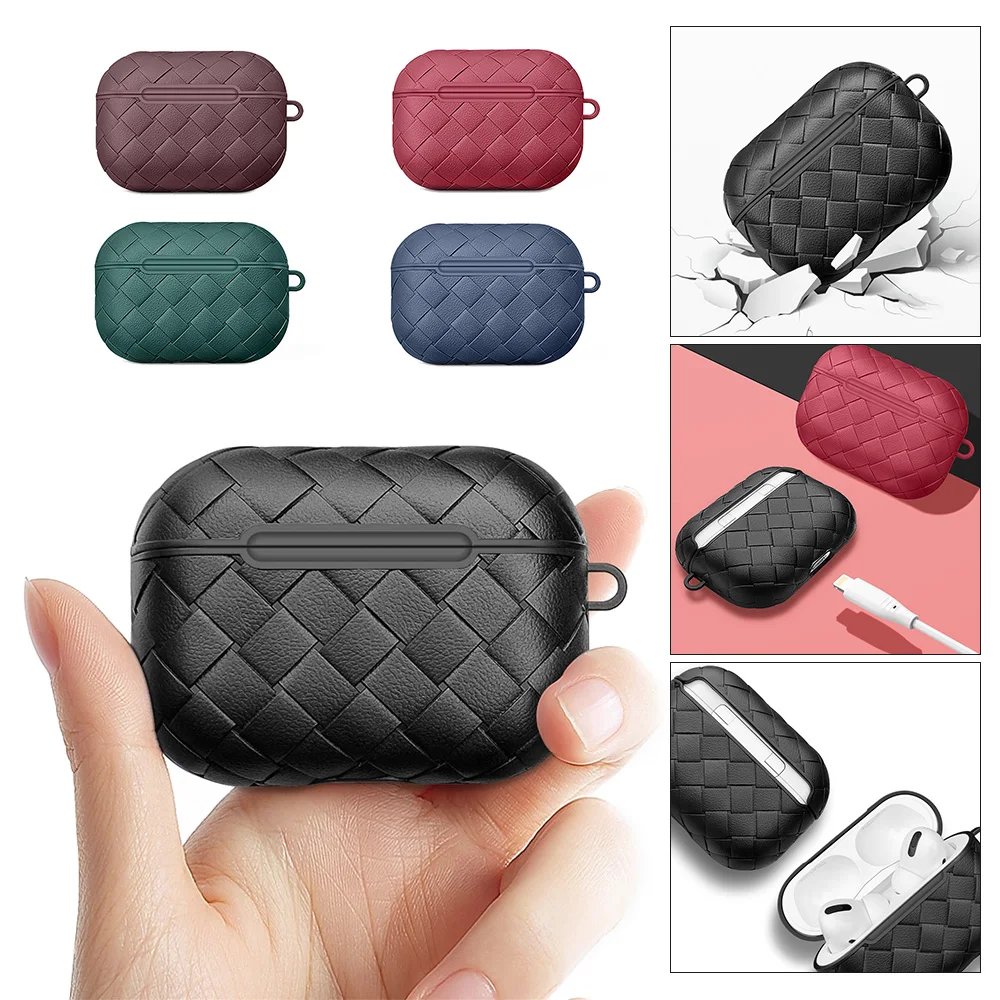 Чехол для Apple AirPods pro тканый мягкий чехол из ТПУ портативный с брелоком Airpods Pro