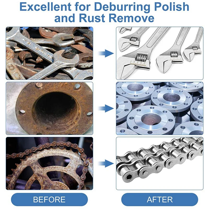 

63 PCS 2-Inch Deburring and Rust-Removing Grinding Wheel Set, with 1/4-Inch Shank, Pneumatic Electric Tool