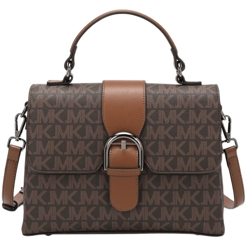 

MKJ Genuine Leather Shoulder Bag Vintage Tote Real Cowhide Handbags Casual Top Quality Solid Shoulder Bags Large Tote for Women