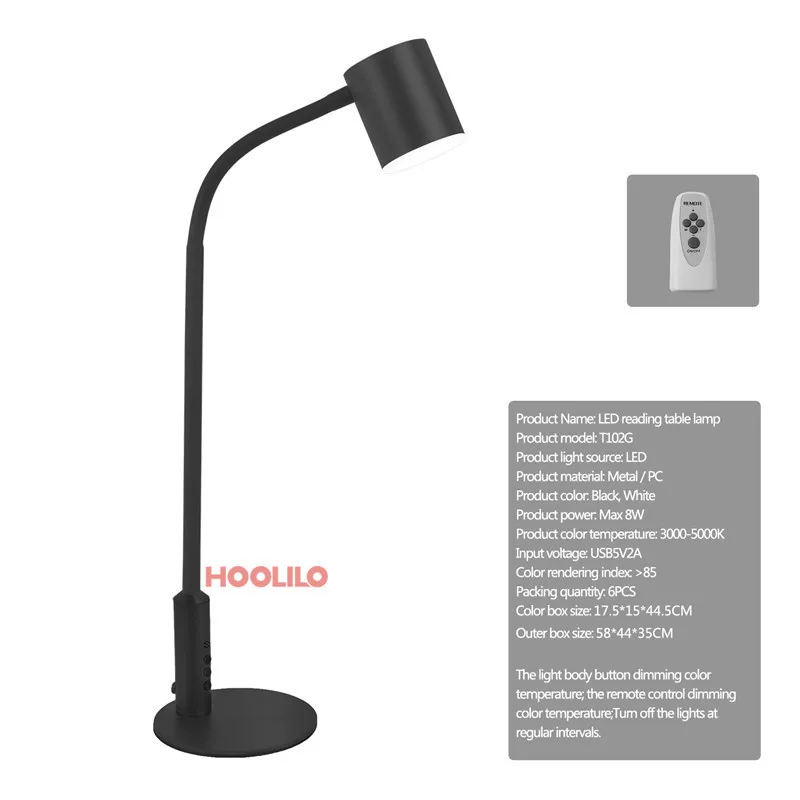 Светодиодная настольная лампа офисная 5 v/2A Usb Порты и разъёмы Дистанционное