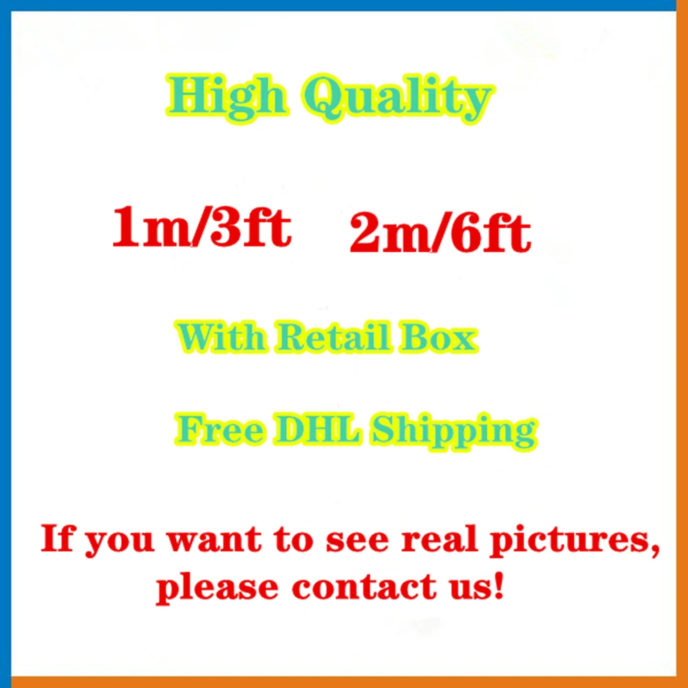 

100pcs/Lot High Quality 1m 3ft 2m 6ft USB Data Charger Cable Charging Cables for i 6 7 8 Plus X XS Max With Original Retail Box