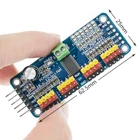 PCA9685 модуль для Arduino, 1 шт., 16-канальный 12-битный PWMсервопривод, Интерфейсный интерфейс, для Arduino