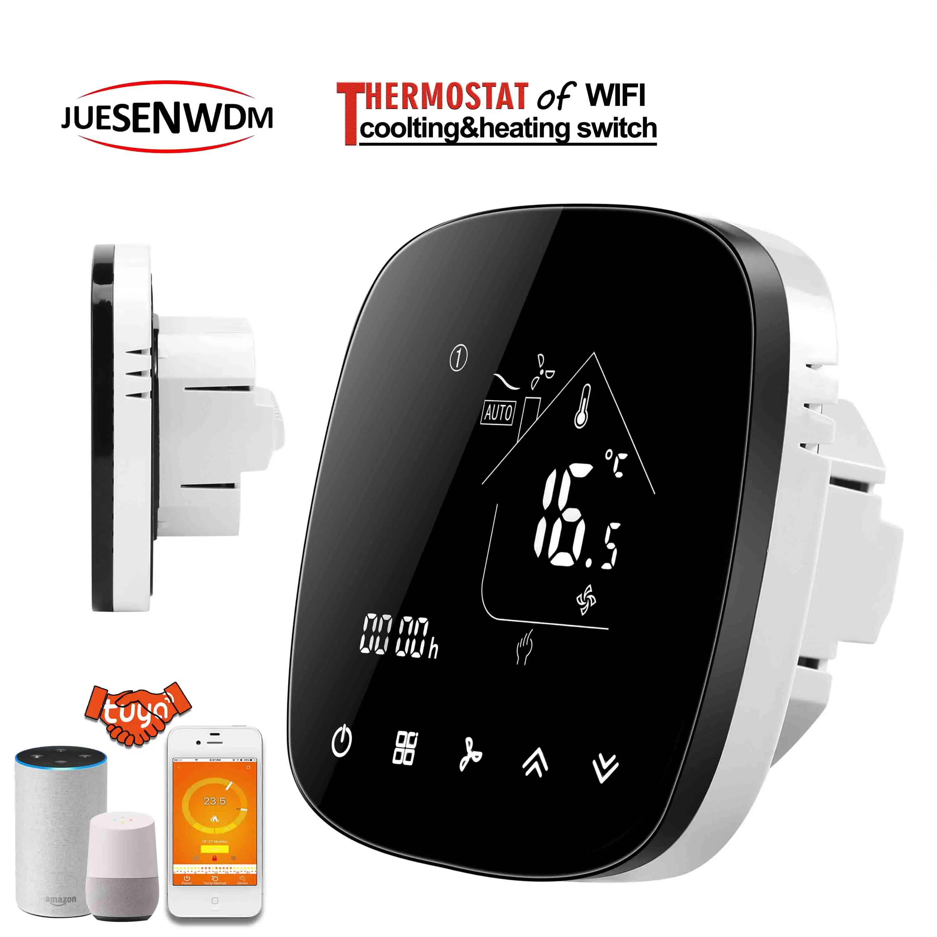 24 В 95 ~ 240 переменного тока 2P/4P катушка вентилятора NC NO WIFI умный домашний термостат