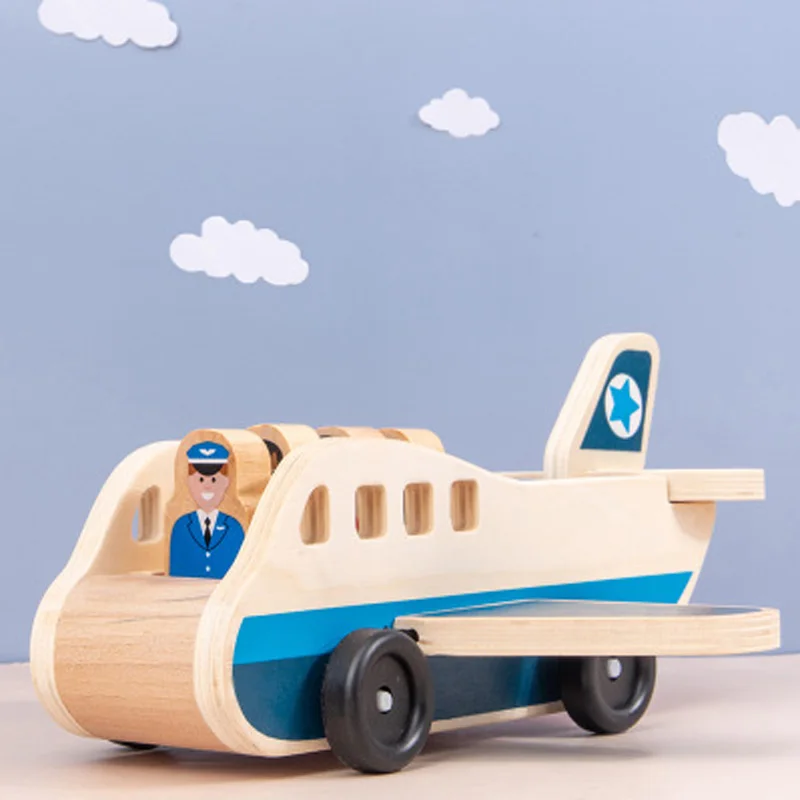 Детские игрушки деревянный двухслойный грузовик транспортное средство имитация