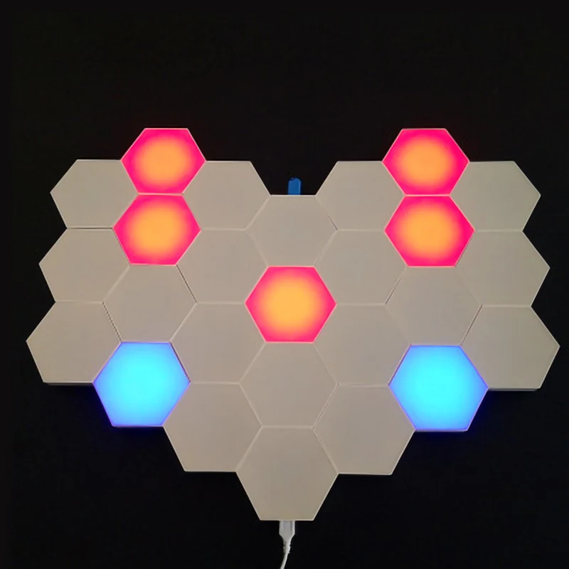 Квантовая светодиодсветодиодный Шестигранная настенная лампа гоночная