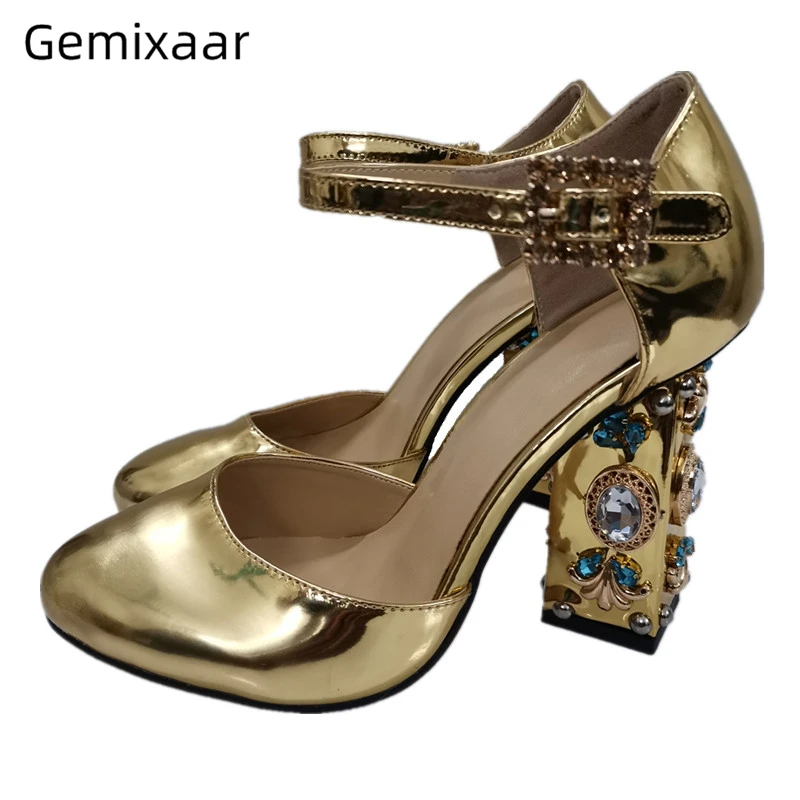 Индивидуальные со стразами на высоком каблуке свадебные туфли с украшением в