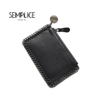 genuine leather purse simple chain mini women wallets multi card wallet small zipper lovely coin card holder high quality clutch