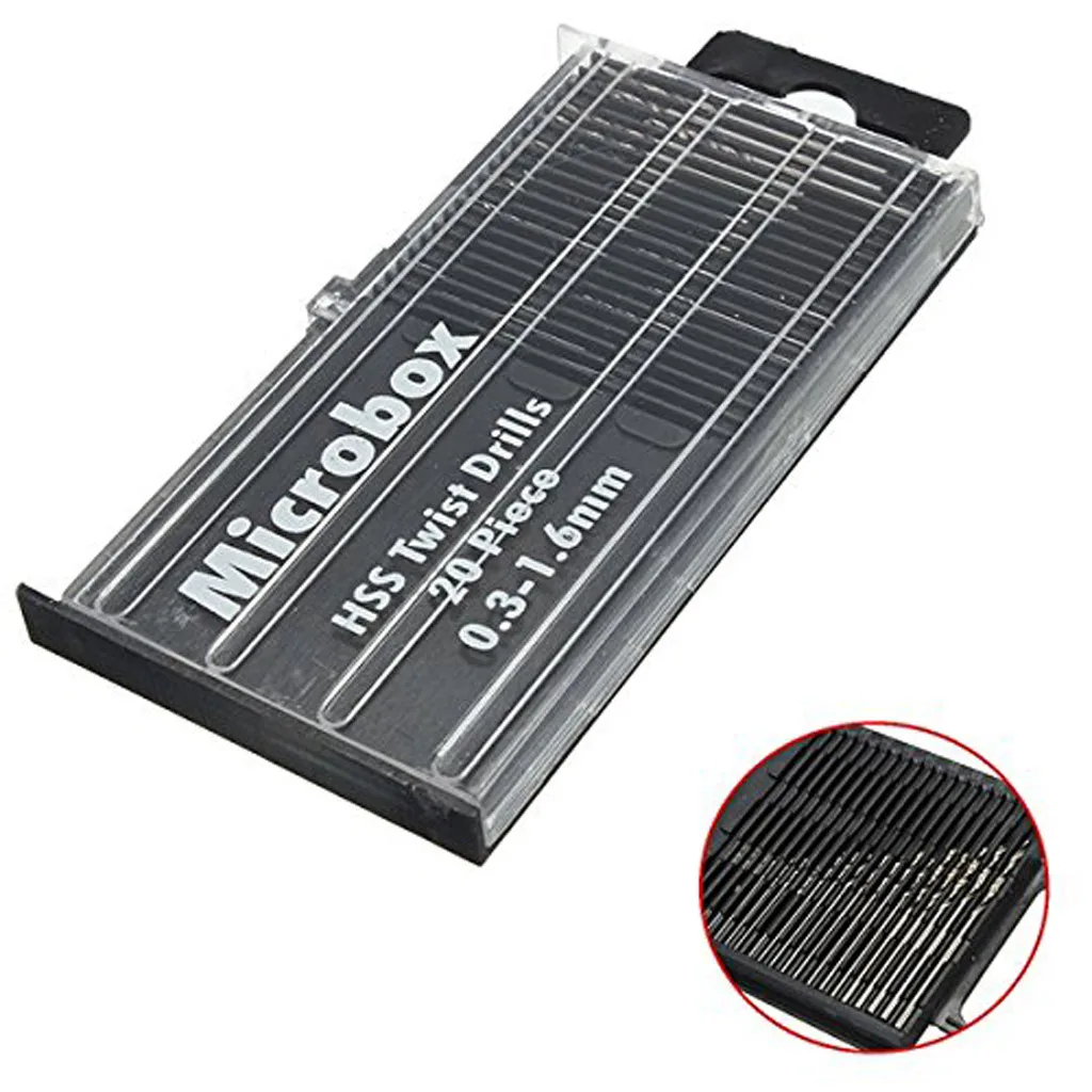 20 шт мини набор сверл из быстрорежущей стали с микро спиральное сверло комплект 0