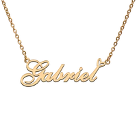 god with love heart personalized character necklace with name gabriel for best friend jewelry gift