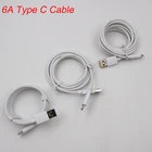 Кабель USB C для быстрой зарядки, 6 А, кабель SuperVOOC для OPPO R17 Find X X2 X3 Reno 6 5 4SE A91 F19 Realme Oneplus, зарядный кабель для телефона