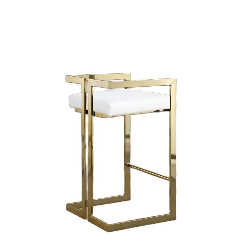 

Современная легсветильник Роскошная Бархатная подушка, высокий барный стул из нержавеющей стали