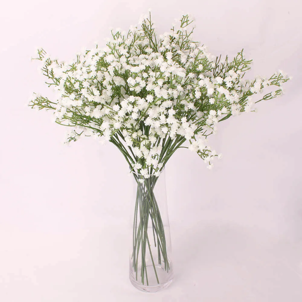 

Artificial Flowers False Baby's Breath Gypsophila Wedding Decoration Birthday DIY Photo Props Flower Heads Branch Plastic plants