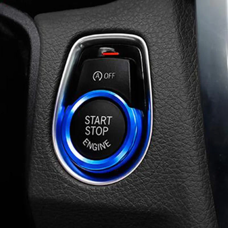 

Car Start Key Decorative Button Cover Trim Interior Covers Stickers Trim Car Accessories For BMW 1/2/3 Series F20 F21 F30 X1 F48