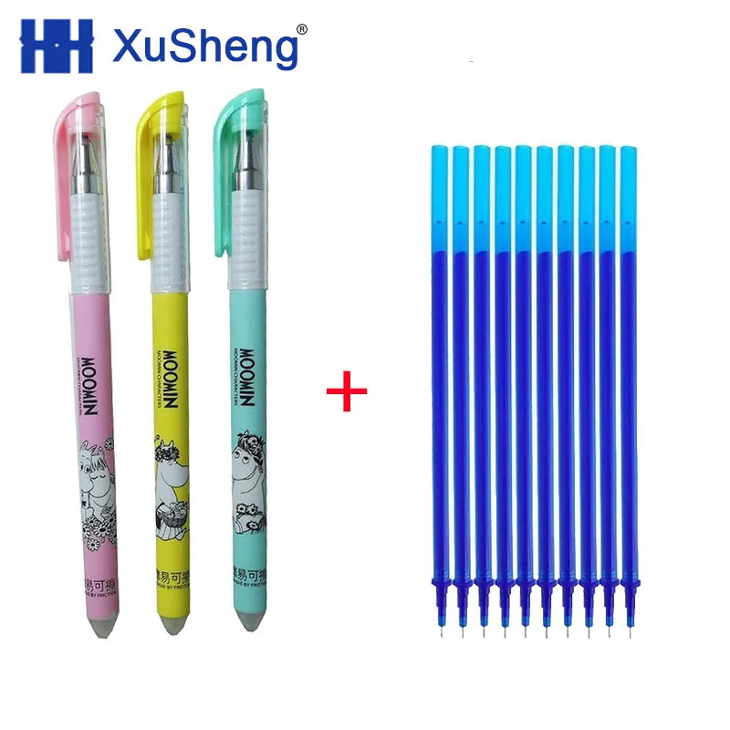 13 шт./компл. 0 5 мм синего цвета с черными чернилами гелевая ручка стержень со