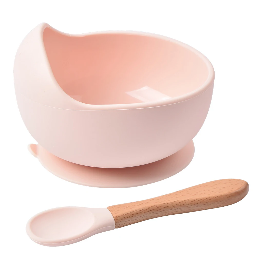

Silicone Baby Feeding Set Baby Feeding Bowl Non-Slip BPA Free Tableware Waterproof Spoon