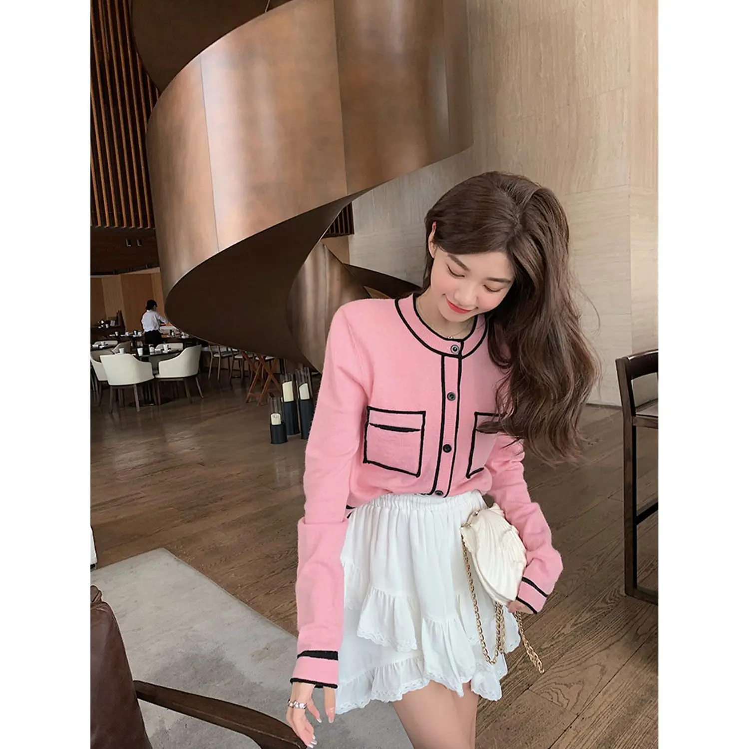 

Women's Thin Knitted Cardigan Women's New Korean Loose Top In Autumn 2021