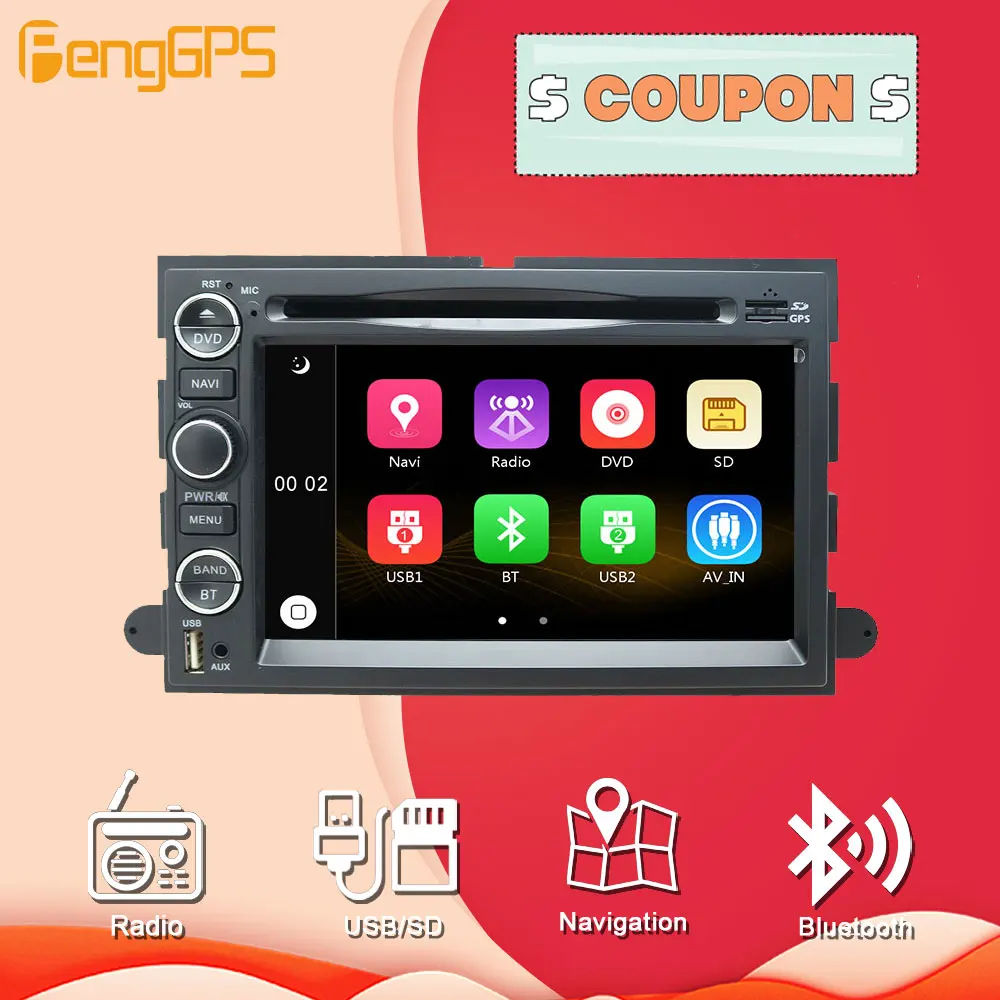 

Система Wince, CD DVD-плеер для Ford F150, автомобильная стереосистема с сенсорным экраном, мультимедийный GPS-навигатор, головное устройство, радио, ...