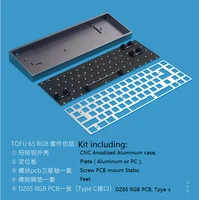 rgb tofu65 kit hot swap pcb aluminum case dz65 rgb for 68 mechanical keyboard kit from kbdfans tofu 65