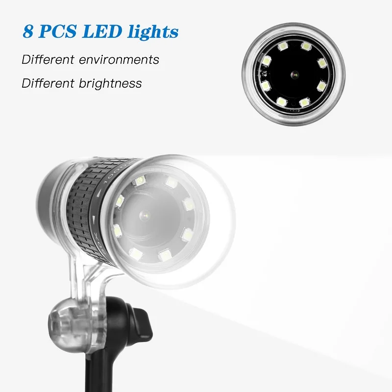 Цифровой микроскоп с Wi Fi 1000 кратным цифровым зумом 1080P 8 светодиодов|Камеры