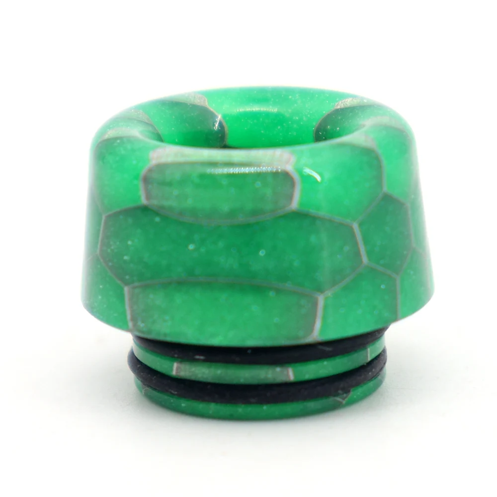 Mushroom green YUHETEC 810 змеиная кожа капельный наконечник Универсальный интерфейс короткий змеиная эпоксидная смола капельный наконечник 1 шт - Цвет: Mushroom green