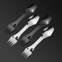kitchen gadget sets cutlery stainless steel dishes cast iron set of spoons and forks camping tableware fork for hiking spoon