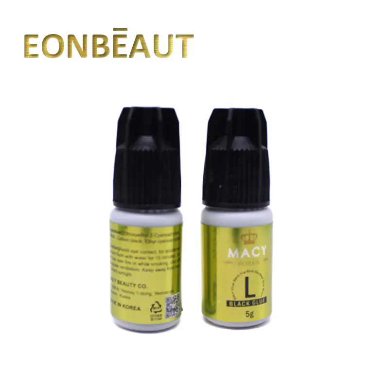 10 бутылок черный клей MACY Type L 5 мл для наращивания ресниц корейский оригинальный