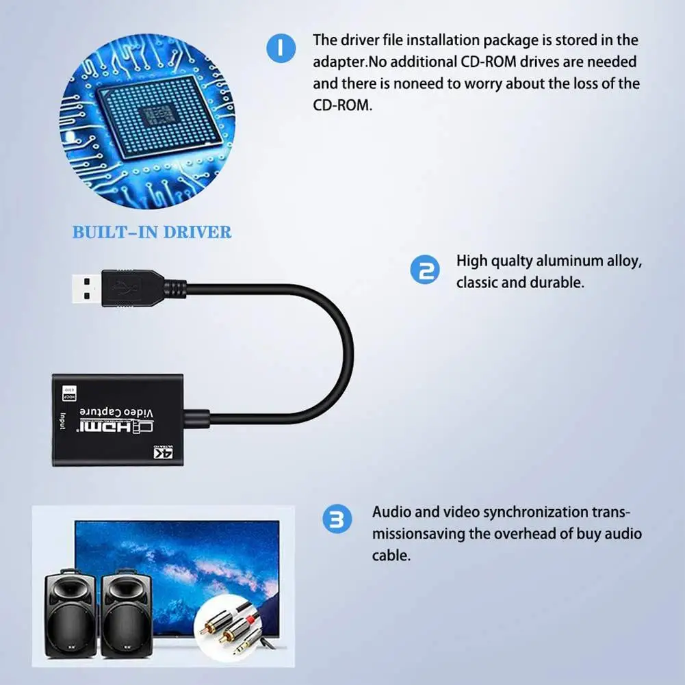 2020 новейшая Карта видеозахвата 1080P 4K HDMI к USB 3 0 карта захвата игр HD камера Запись