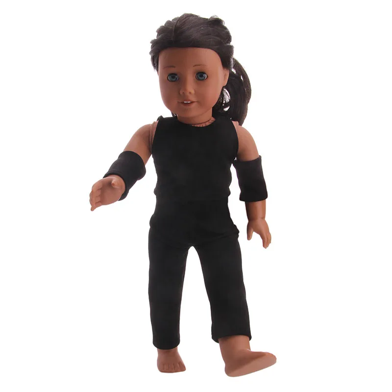 Одежда для кукол аксессуары черная юбка зонтик носки 18 дюймовых американских