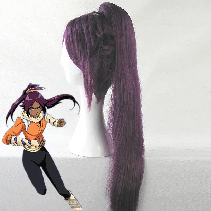 Отбеливатель Shihouin Yoruichi Косплей парики высокотемпературное волокно