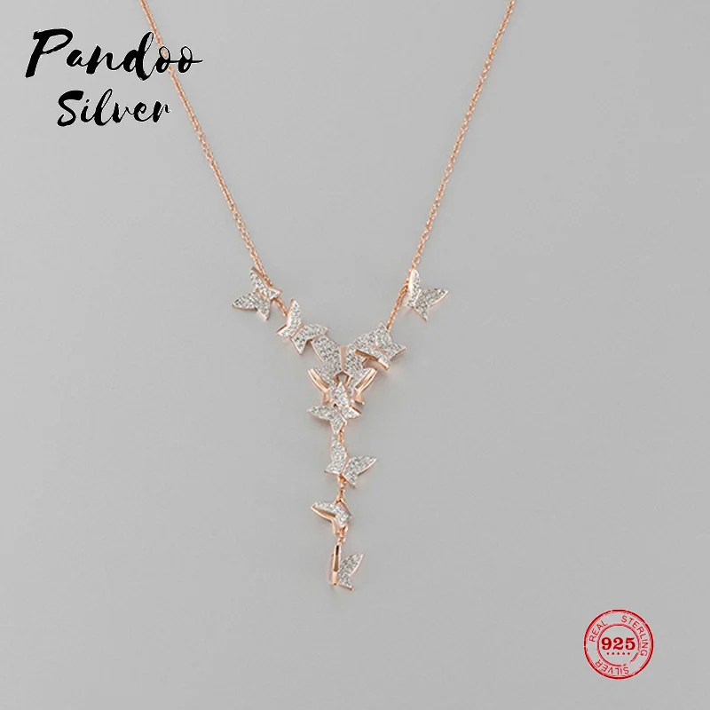 

Fashion Charm 925 Sterling Silver Original 1:1 Copy, White Butterfly Elegant Dreamy Wild Necklace Female Luxury Jewelry Gifts