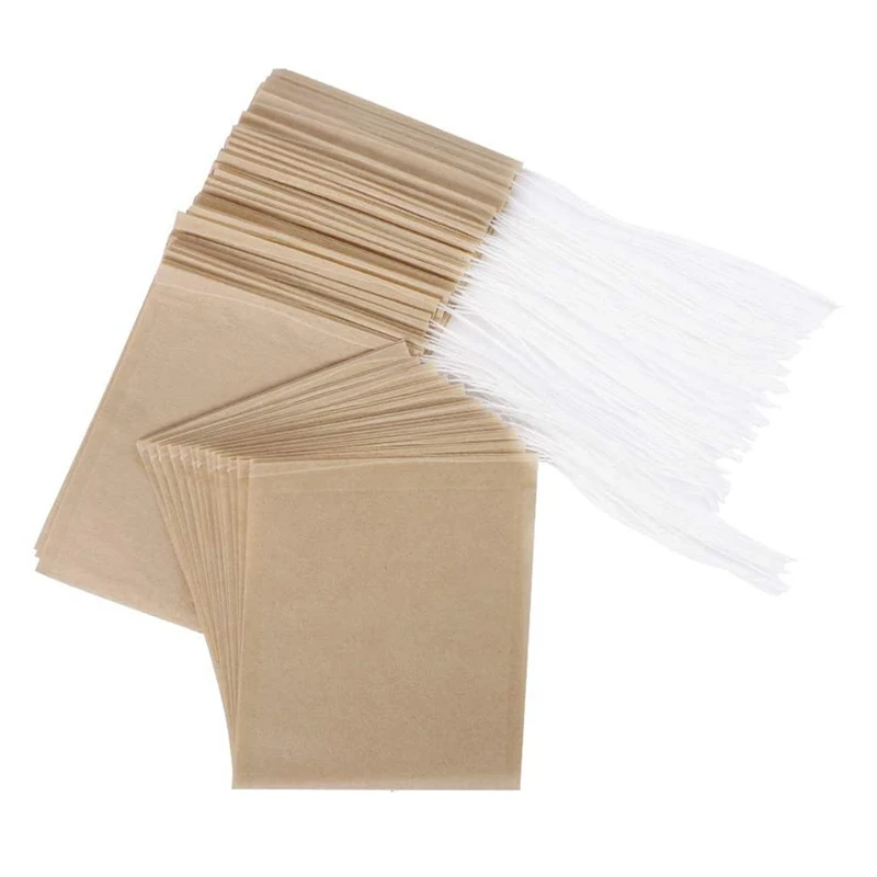 

500 Pack Tea Filter Bags,Disposable Paper Tea Bag with Drawstring for Loose Leaf Tea,Coffee(Natural Color)