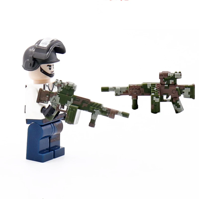 

MOC Building Blocks wwII Minifigures Military weapons Printed Building Block rifle DIY Figures Bricks Gun Set Kid Toy Gifts