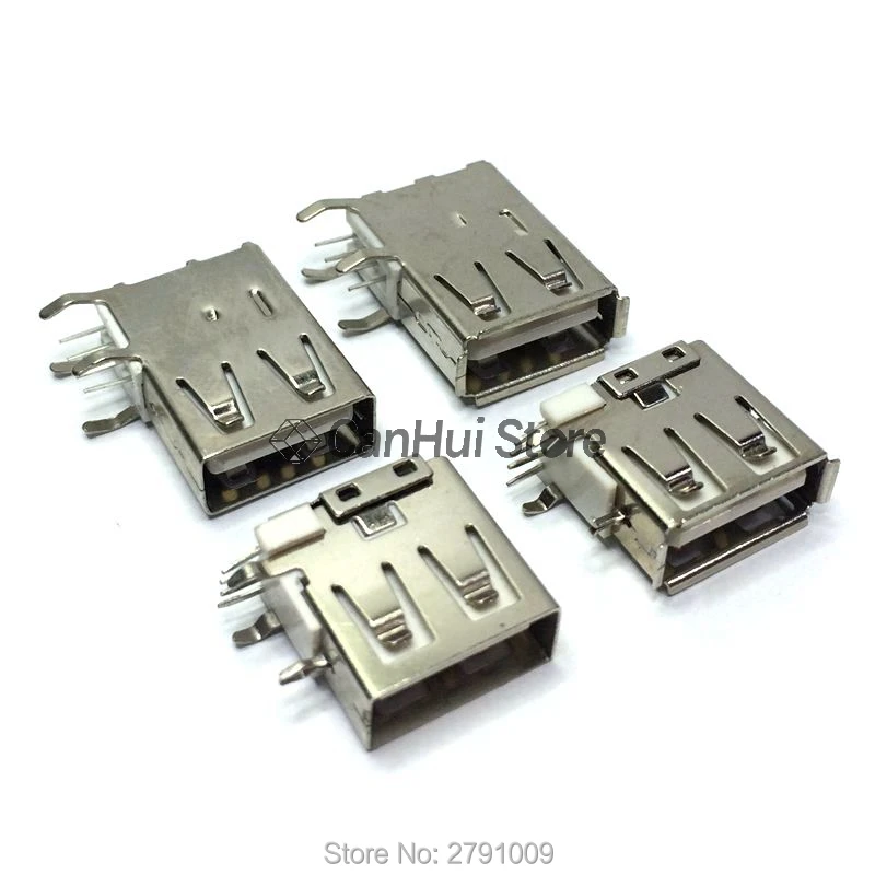 10 шт. USB 2 0 гнездовой тип A боковой разъем 4 Pin Jack хвост Sockect терминалы