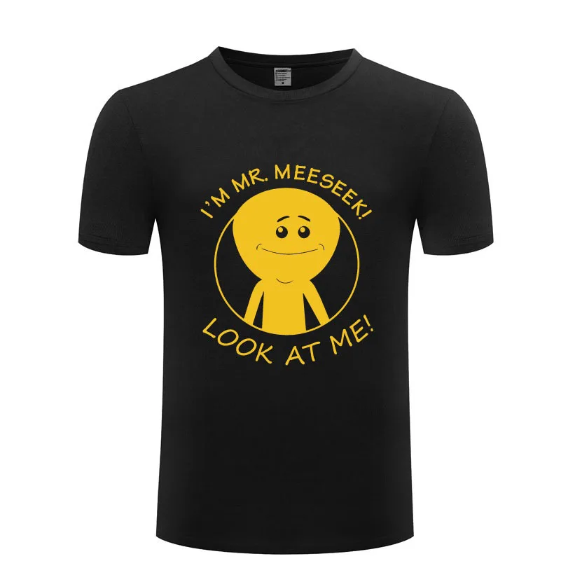 Mr. Meeseeks Look At Me Футболка Мужская Аниме хлопок короткий рукав забавная футболка