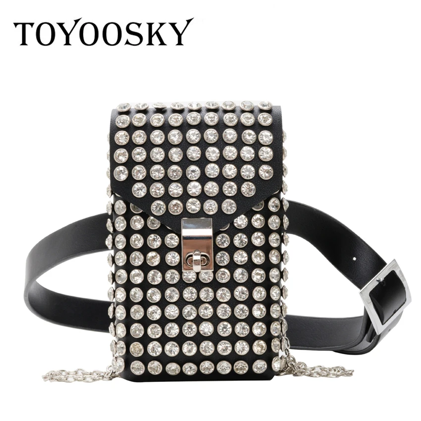 Поясная Сумка TOYOOSKY Роскошный дизайнерский поясной ремень для женщин стразы
