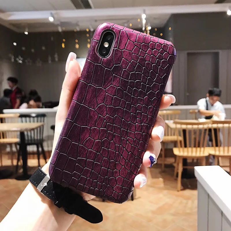 Для iPhone 11 Pro Max Xr модный крутой чехол накладка из крокодиловой змеиной кожи для Xs X 6
