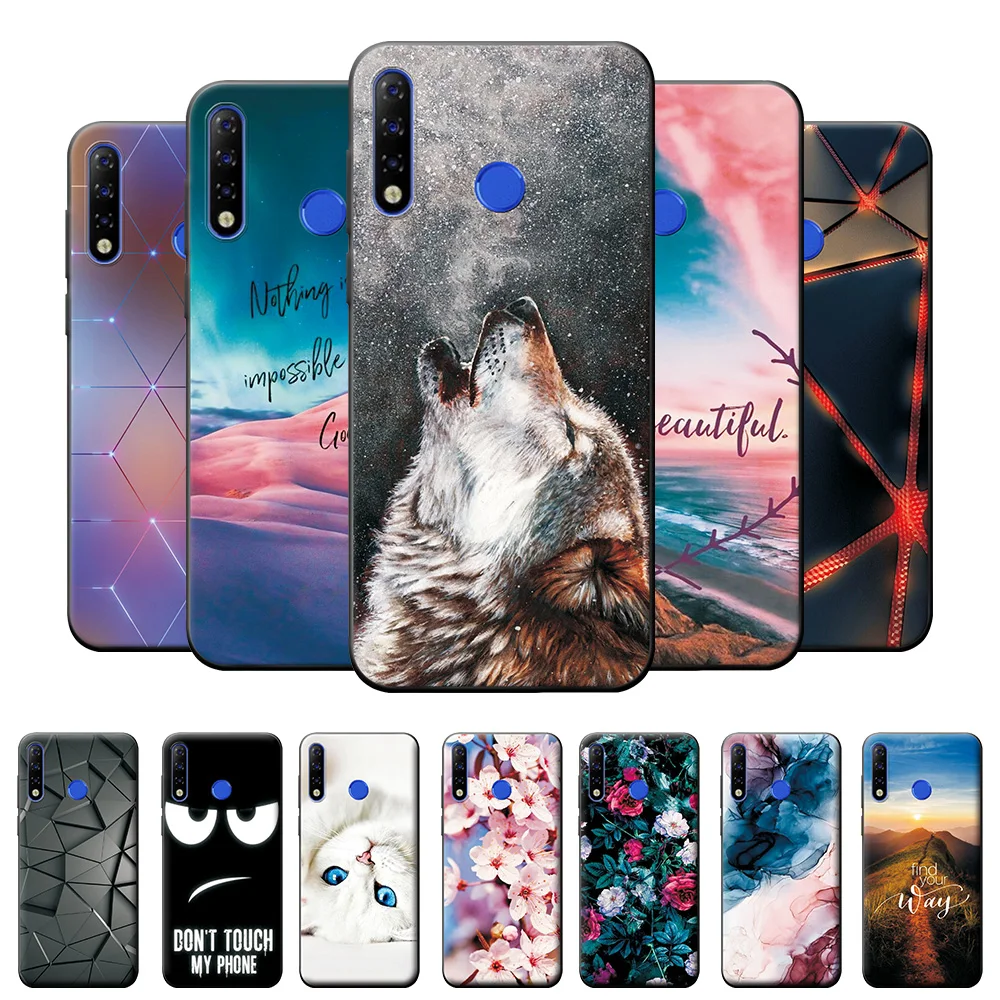 Силиконовый чехол для TECNO Camon 12 Spark 4 мягкий силиконовый телефона из ТПУ Tecno / s Spark4 6